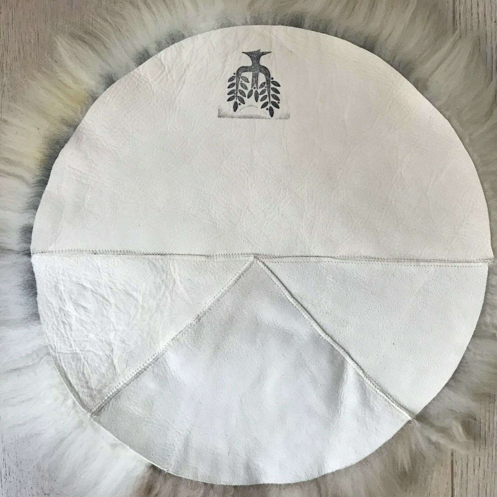 100% Genuine Real Sheepskin Seat Pad British Roundie 35cm Cream / Light Browns - Wildash London