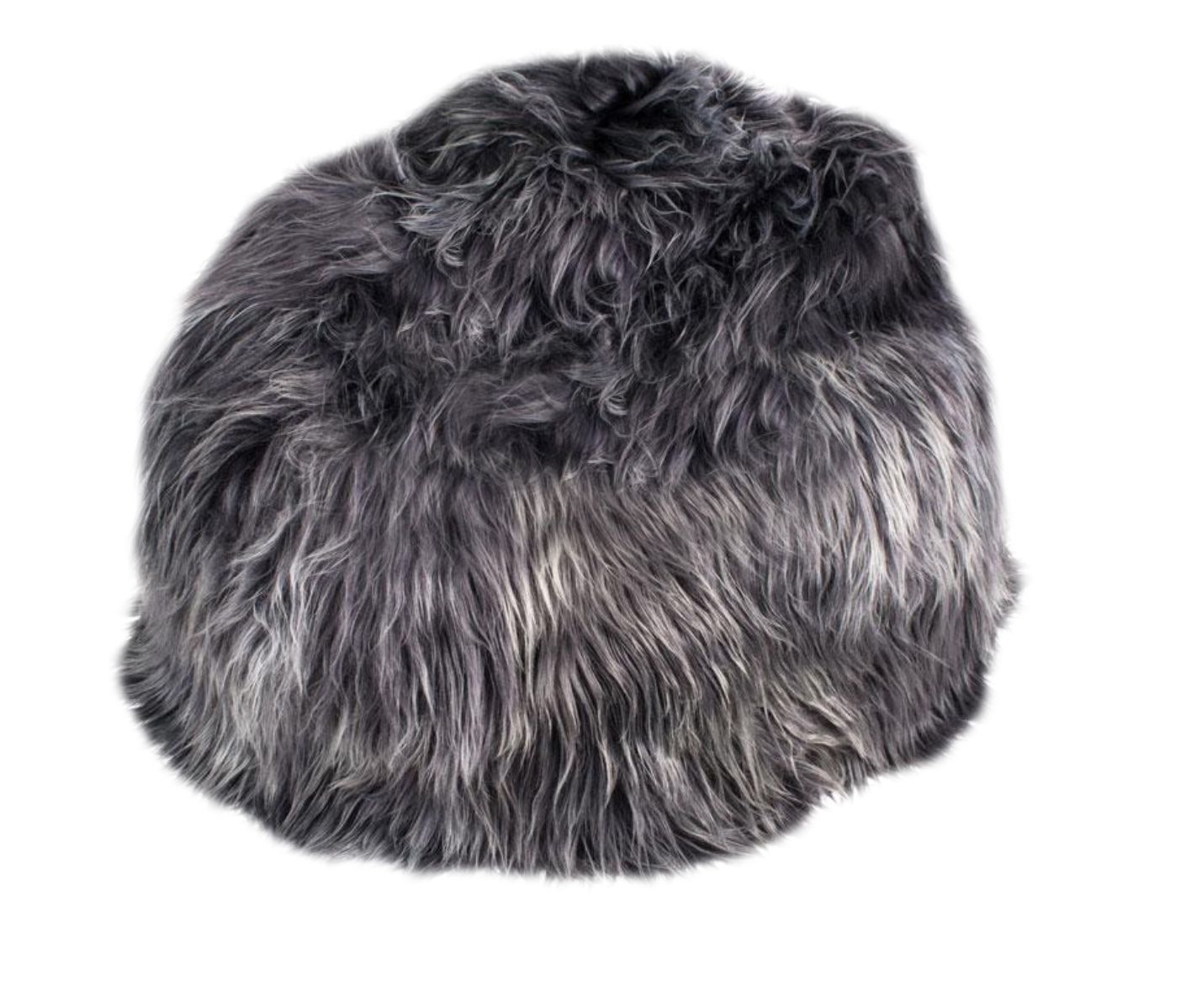 100% Icelandic Longhair Sheepskin Beanbag Chair Pewter - Wildash London