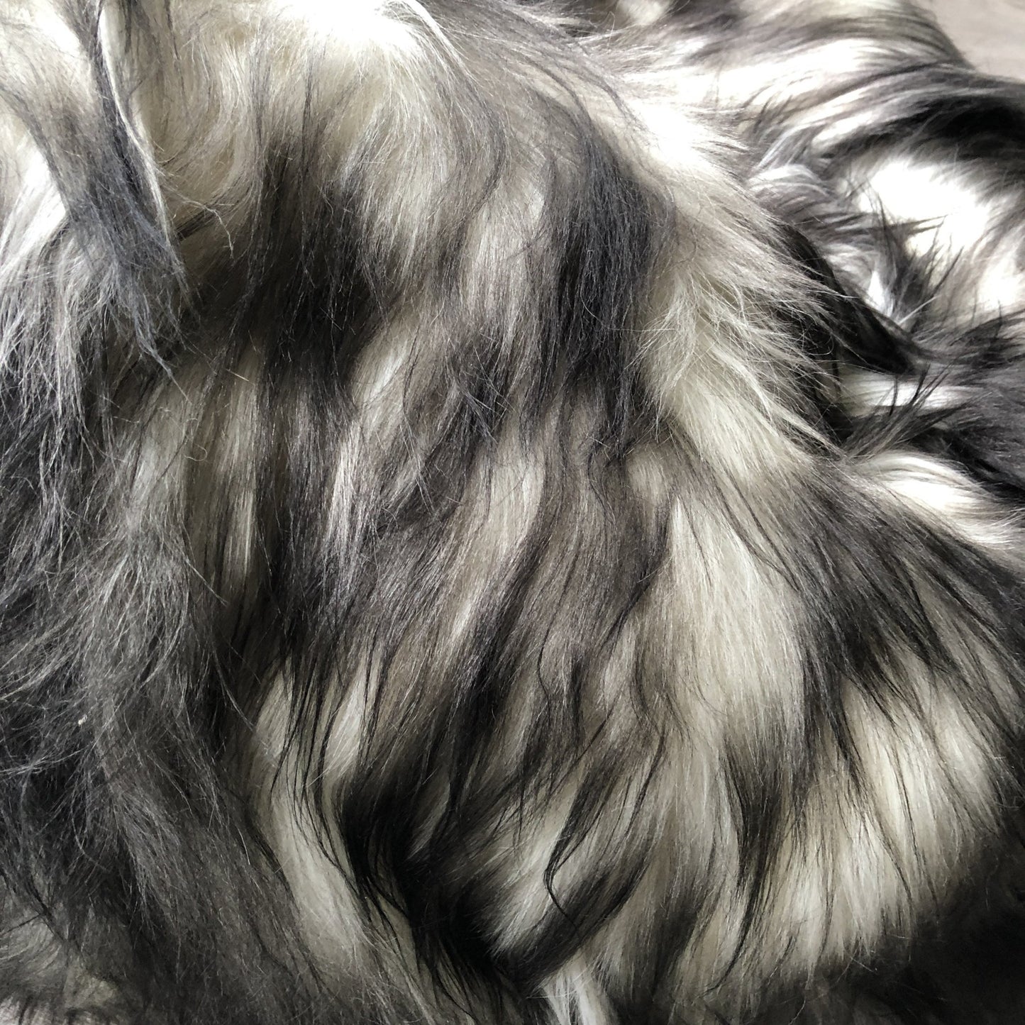 100% Icelandic Longhair Sheepskin Beanbag Chair Timberwolf | Large | IN STOCK - Wildash London