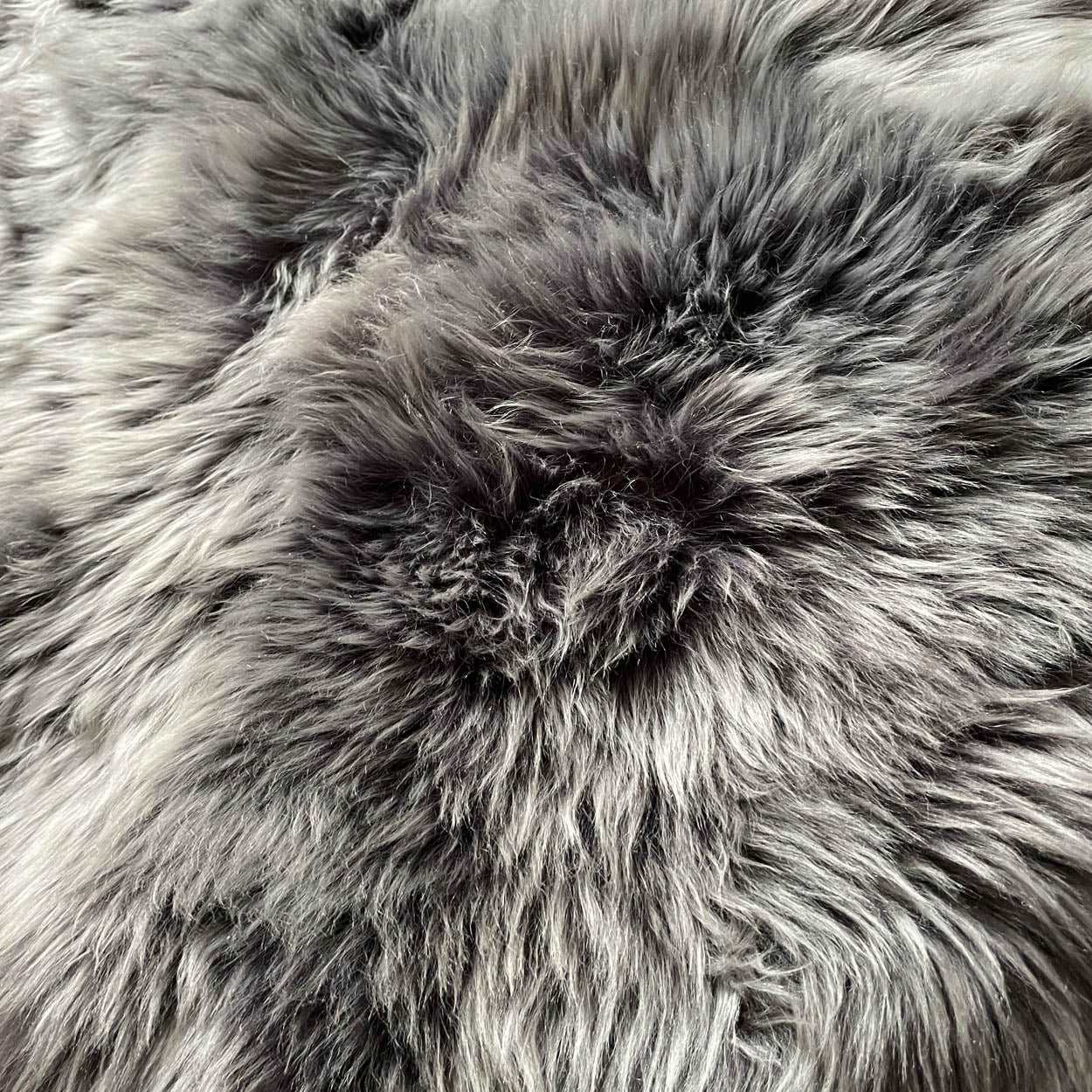 British Sheepskin Rug | Fleece Throw | Graphite | Hygge Nordic Decor - Wildash London