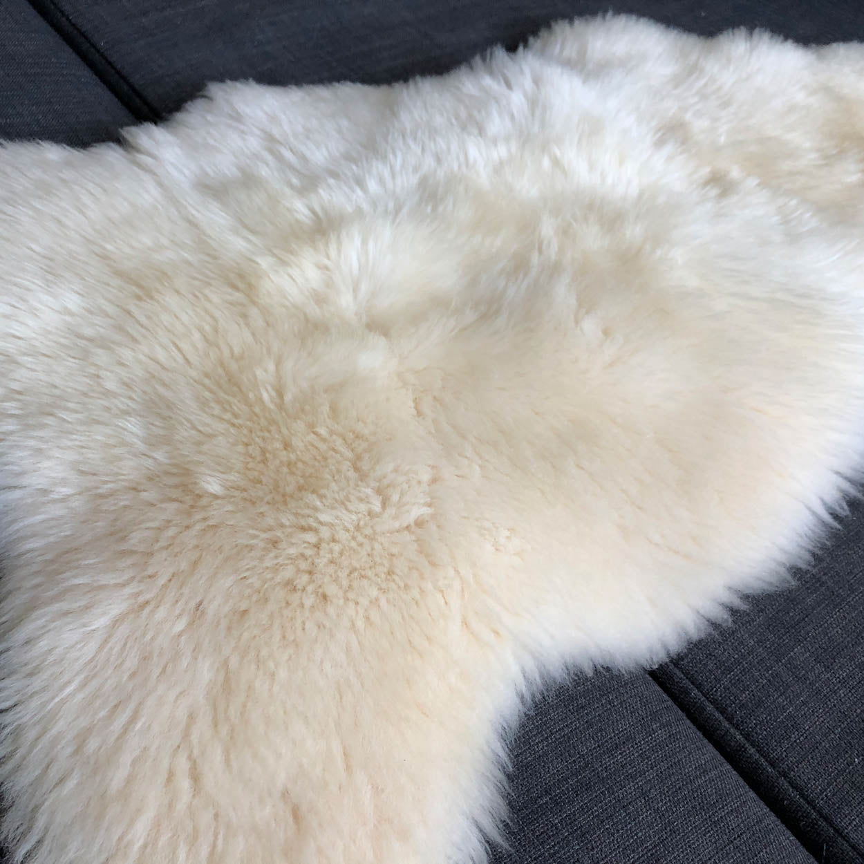 British Sheepskin Rug Hide Ivory White Fleece | Medium Throw - Wildash London