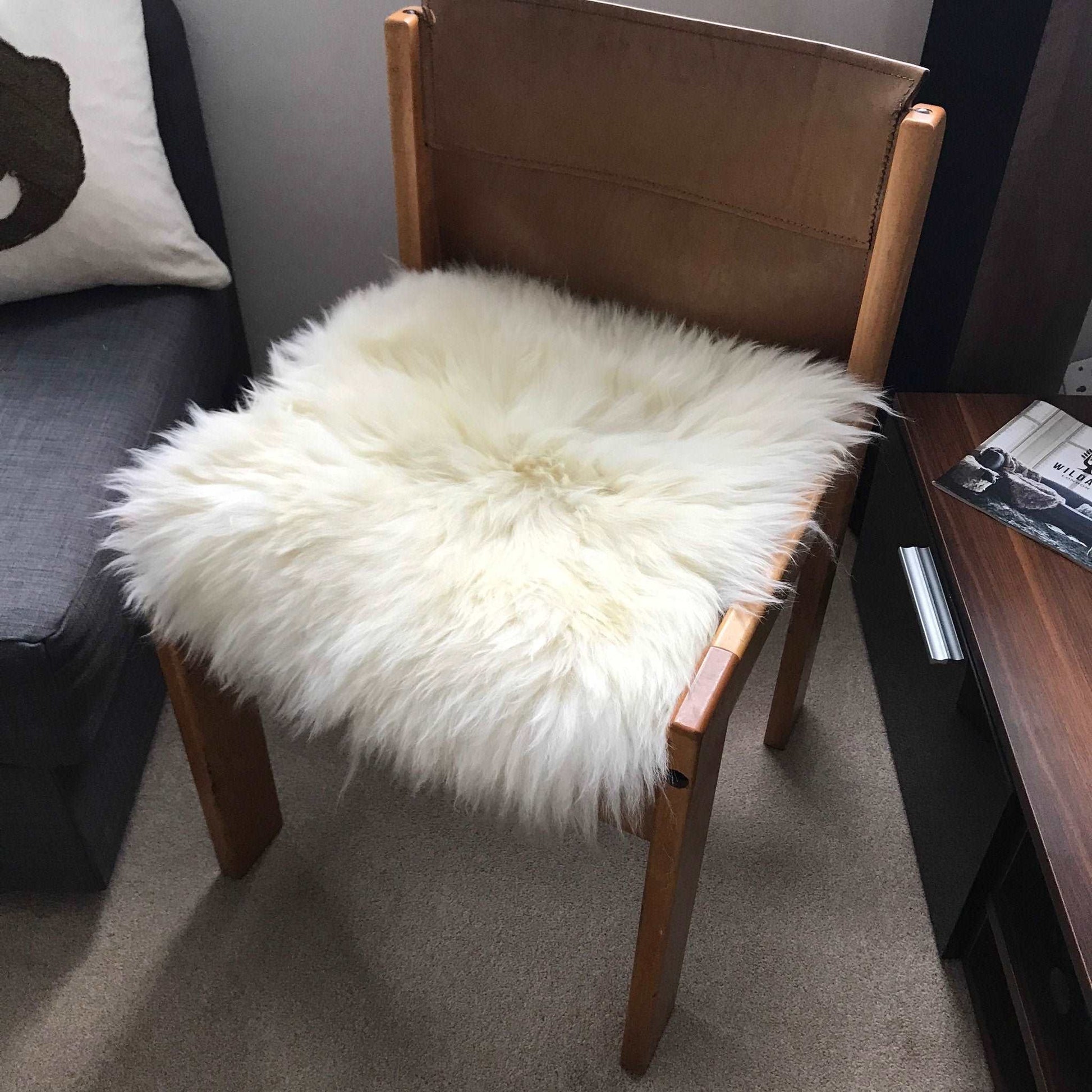 Faux Fur Dining Seat Pad Covers Faux Fur Sheepskin Seat Cushion