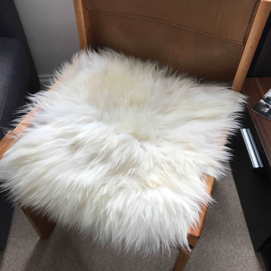 Sheepskin Seat Pad - Round, White – Hygge Life