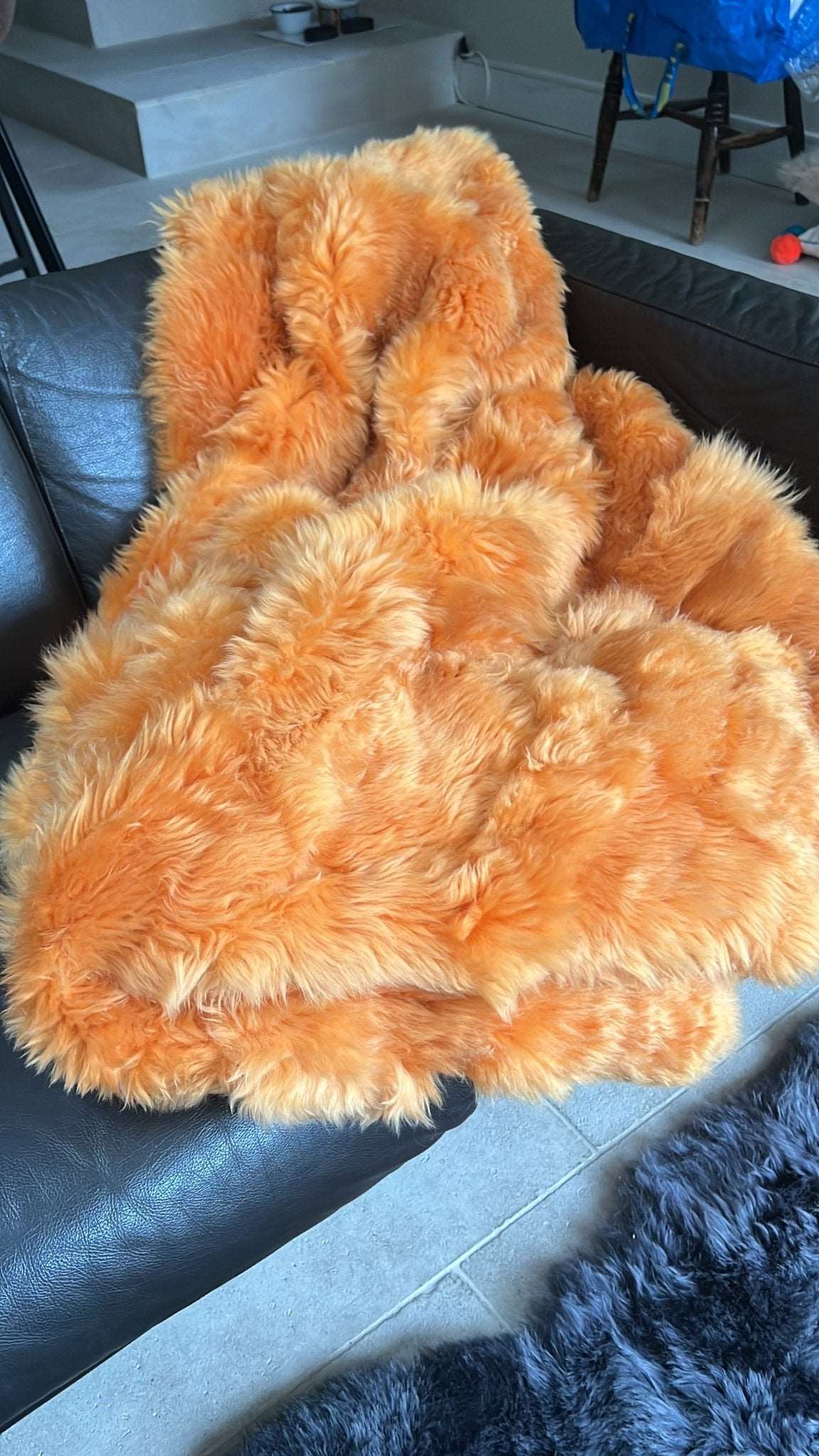 Butternut Color Throw Butternut Yellow Toscana Shearling Throw | Rug | Wildash London