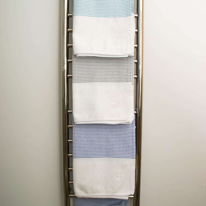 Cancun Striped Hammam Towel | Graphite - Wildash London
