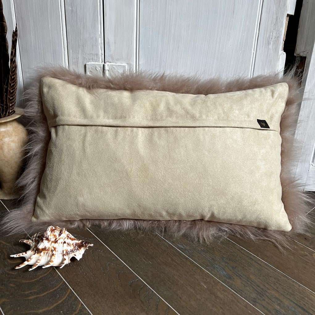 Cashmere Fur Cushion | Honey Gold 30cm x 50cm - Wildash London