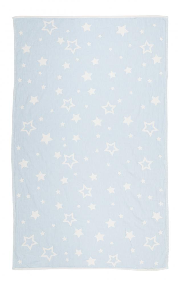 Constellations Jacquard Throw 100% Cotton | Sky Blue - Wildash London