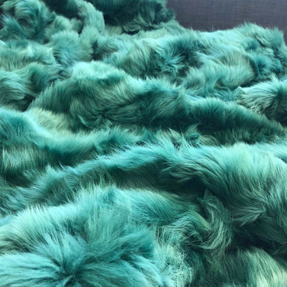 Emerald Green Shearling Throw | Sheepskin Rug - Wildash London