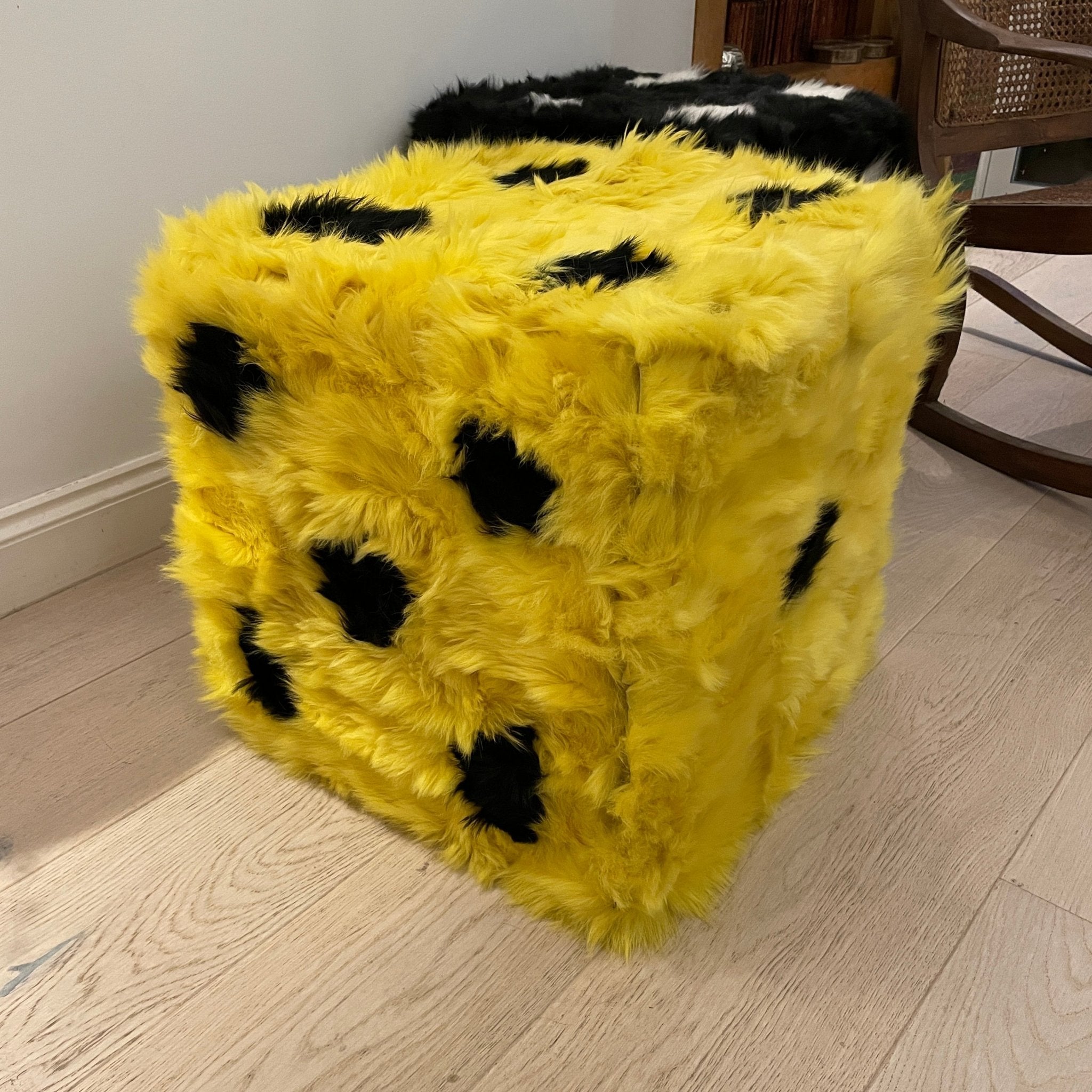 Yellow pouffe deals