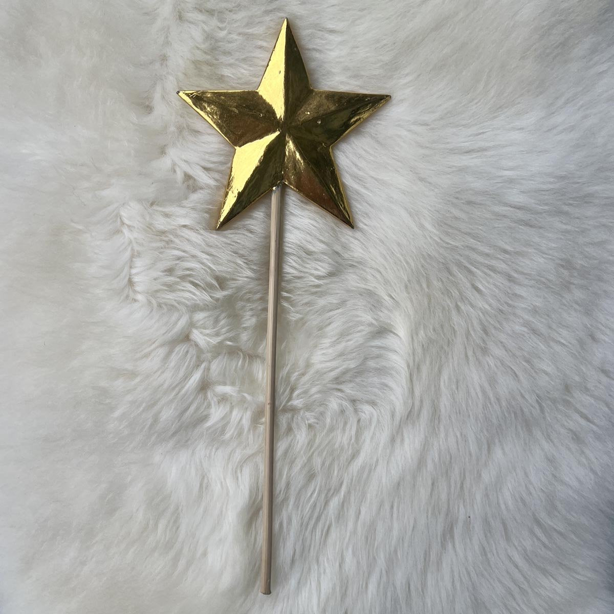 Golden Hand Carved Star Wand - Wildash London