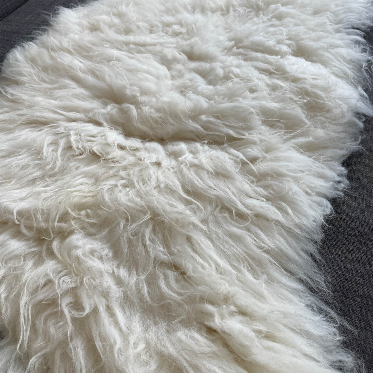 Grade B British Sheepkin Hide White Cream Ivory Sheepskin Rug - Wildash London