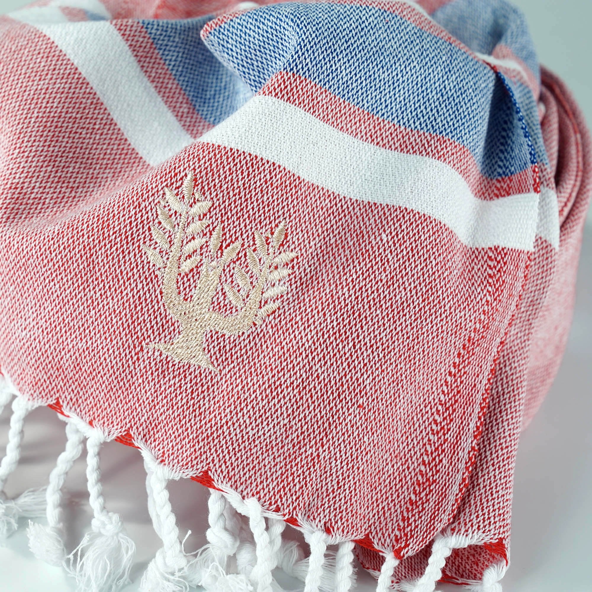 Hampton Hammam Towel | Red, White & Blue | Wildash London - Wildash London