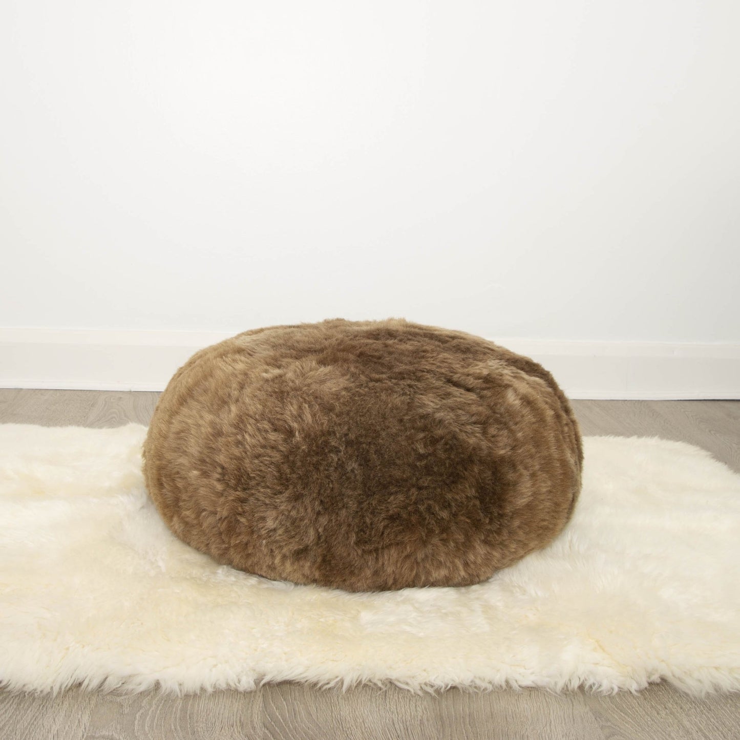 Hot Buns Sheepskin Pouffe - Icelandic Shorn Fur Russet - Wildash London