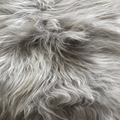 Icelandic Longhair Sheepskin Throw Dove Grey | Sheep Skin Rug - Wildash London