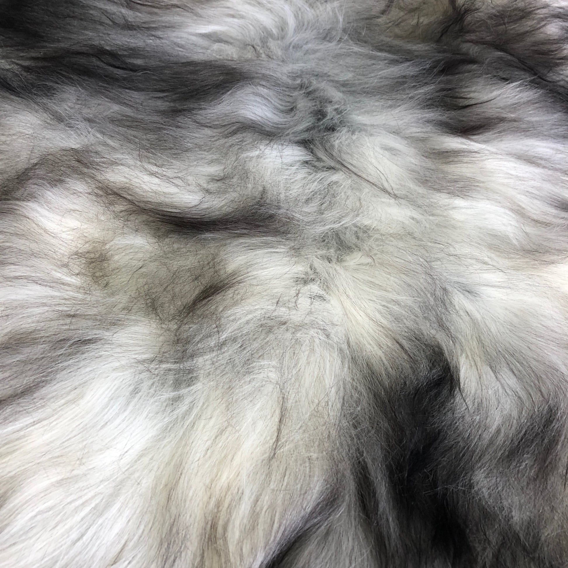 Icelandic Natural Grey Undyed Longhair Sheepskin Unique Ecofriendly Sustainably Tanned 0216ILLGR01 - Wildash London