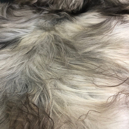 Icelandic Natural Light Grey Undyed Longhair Sheepskin Ecofriendly Sustainably Tanned - Wildash London