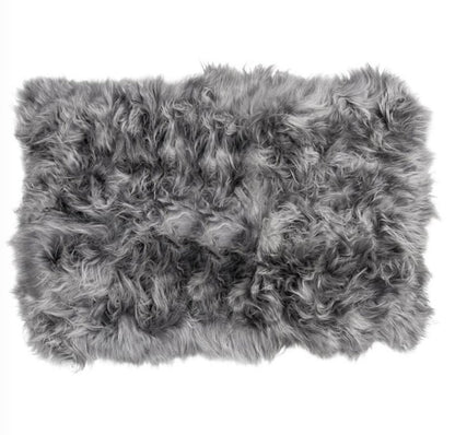 Icelandic Sheepskin Long Fur Rug Cool Grey 100% Sheep Skin Throw ALL SIZES available Double, Triple, Quad, Penta, Sexto, Octo - Wildash London