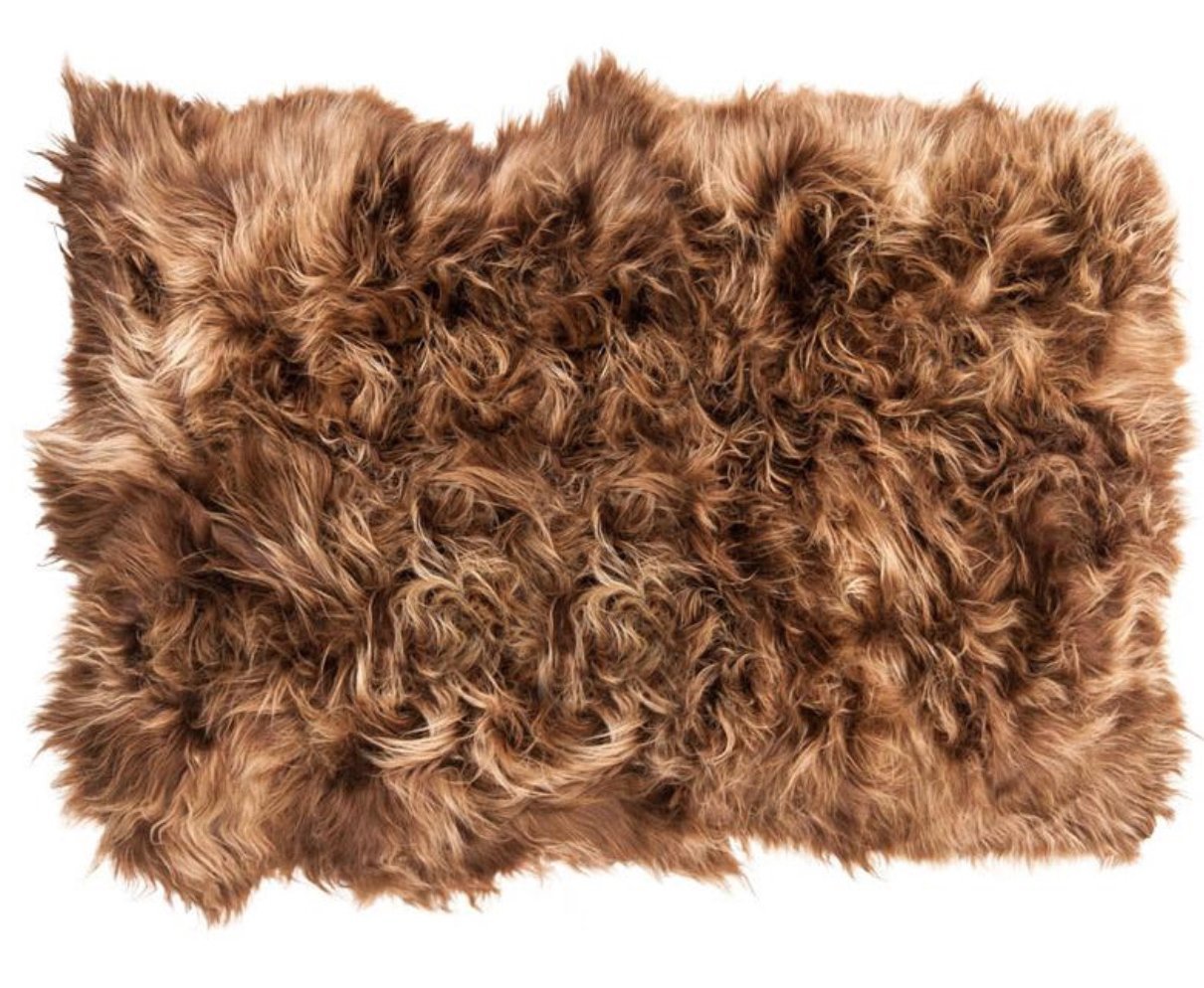 Icelandic Sheepskin Long Fur Rug Russet Rich Brown 100% Sheep Skin Throw ALL SIZES available Double, Triple, Quad, Penta, Sexto, Octo - Wildash London