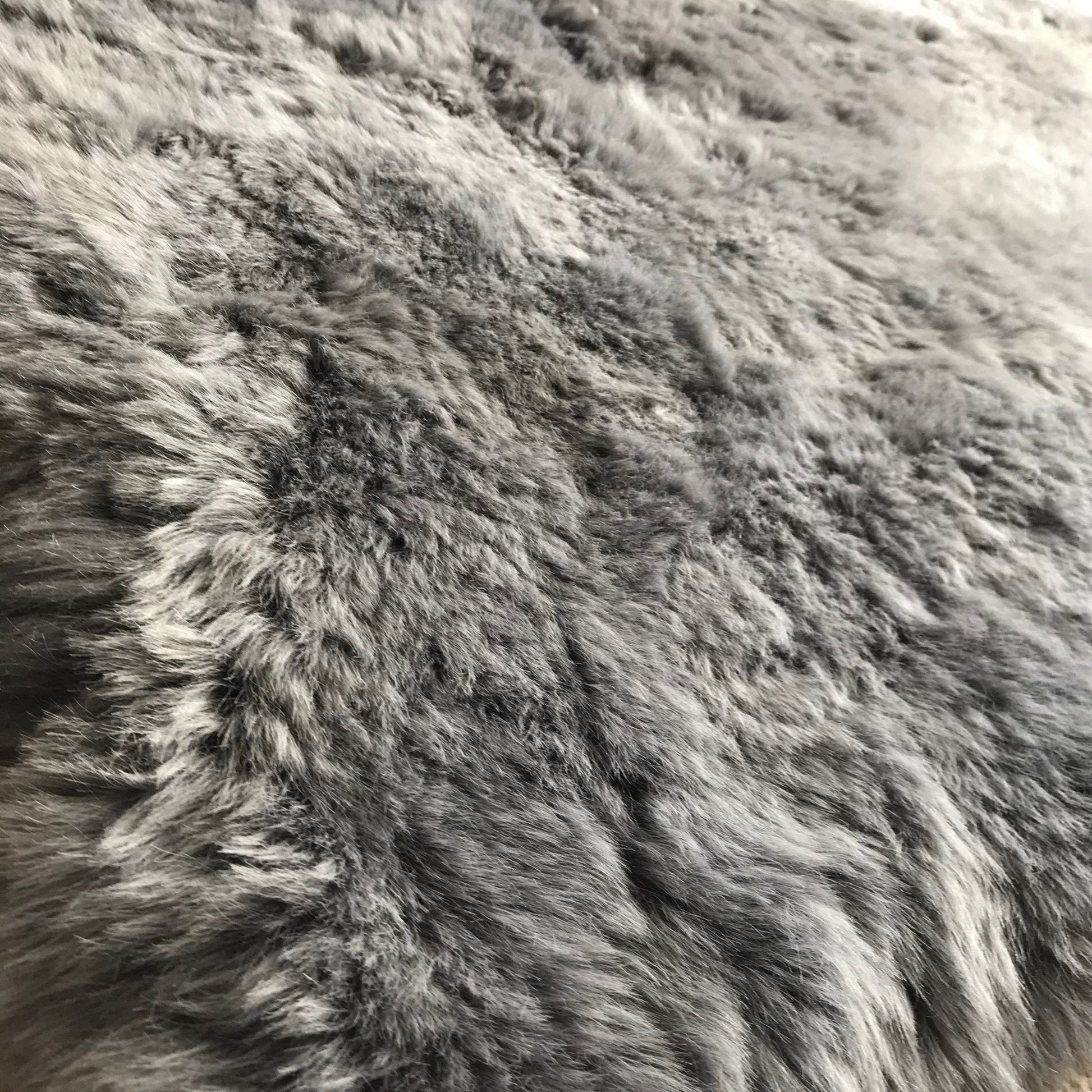 Icelandic Sheepskin Rug Cool Grey Shorn 50mm Straight Edges 120cm x 180cm - Wildash London