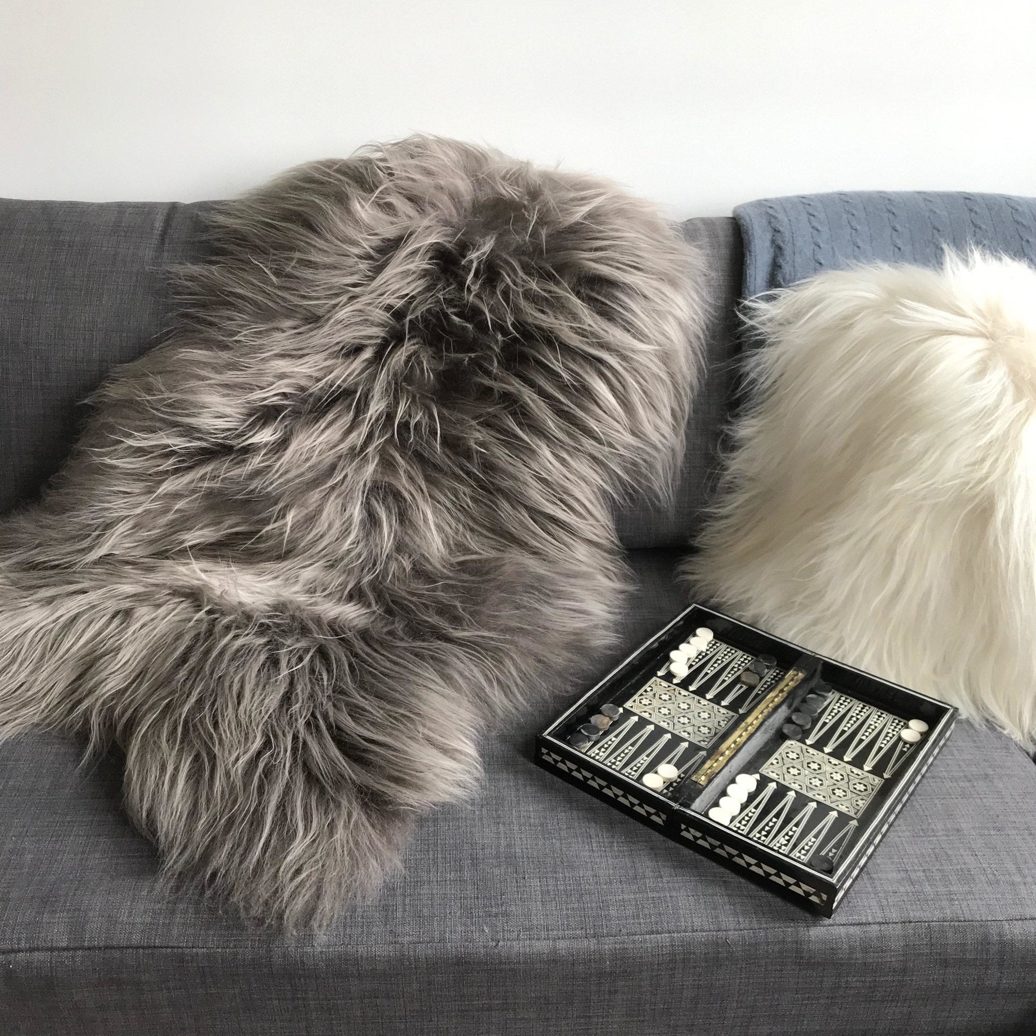 Icelandic Sheepskin Rug Warm Grey Sheepskin Throw - Wildash London