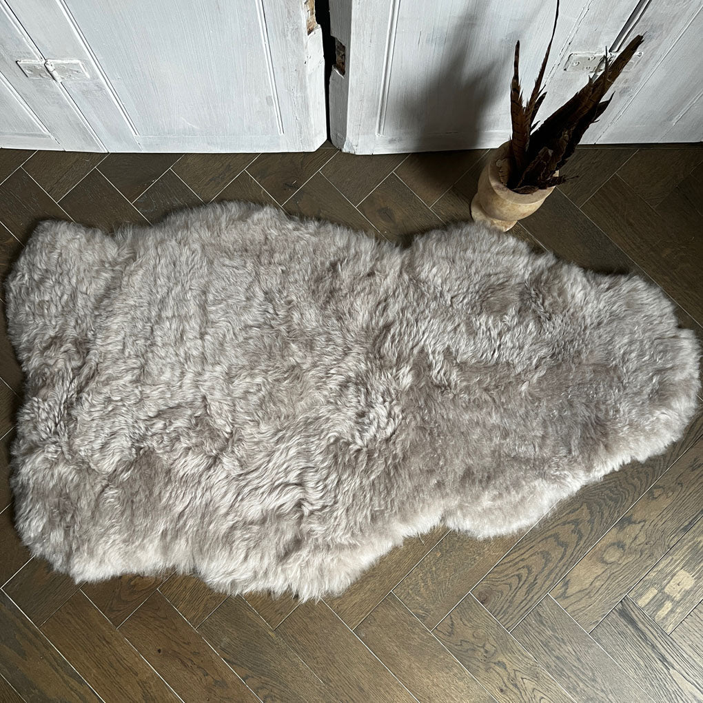 Icelandic Sheepskin Shorn Throw Dove Grey | Sheep Skin Rug | X-Large - Wildash London