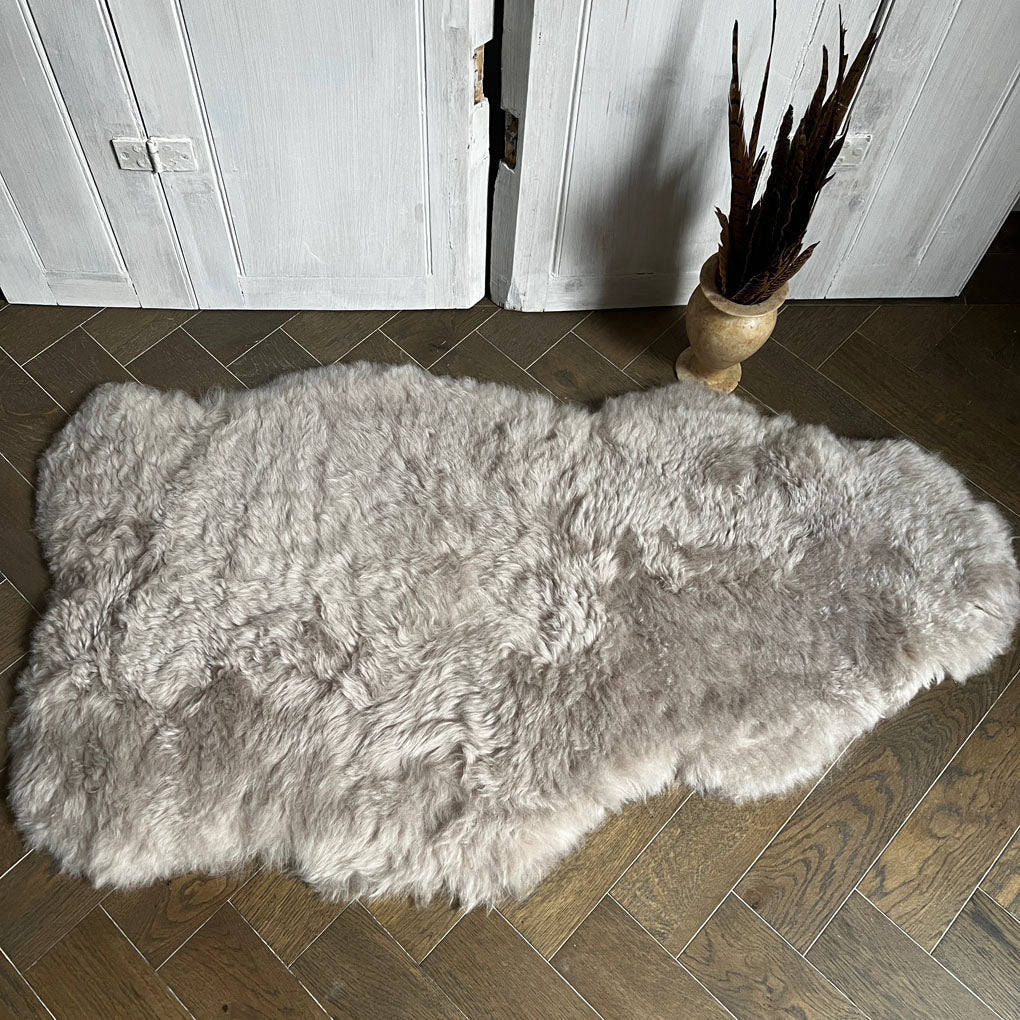 Icelandic Sheepskin Shorn Throw Dove Grey | Sheep Skin Rug | X-Large - Wildash London