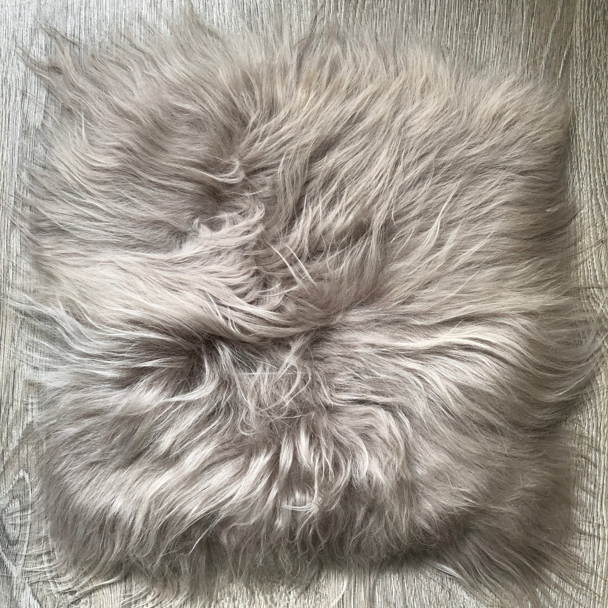 Icelandic Sheepskin Square Seat Cover 37cm Dove Grey - Wildash London