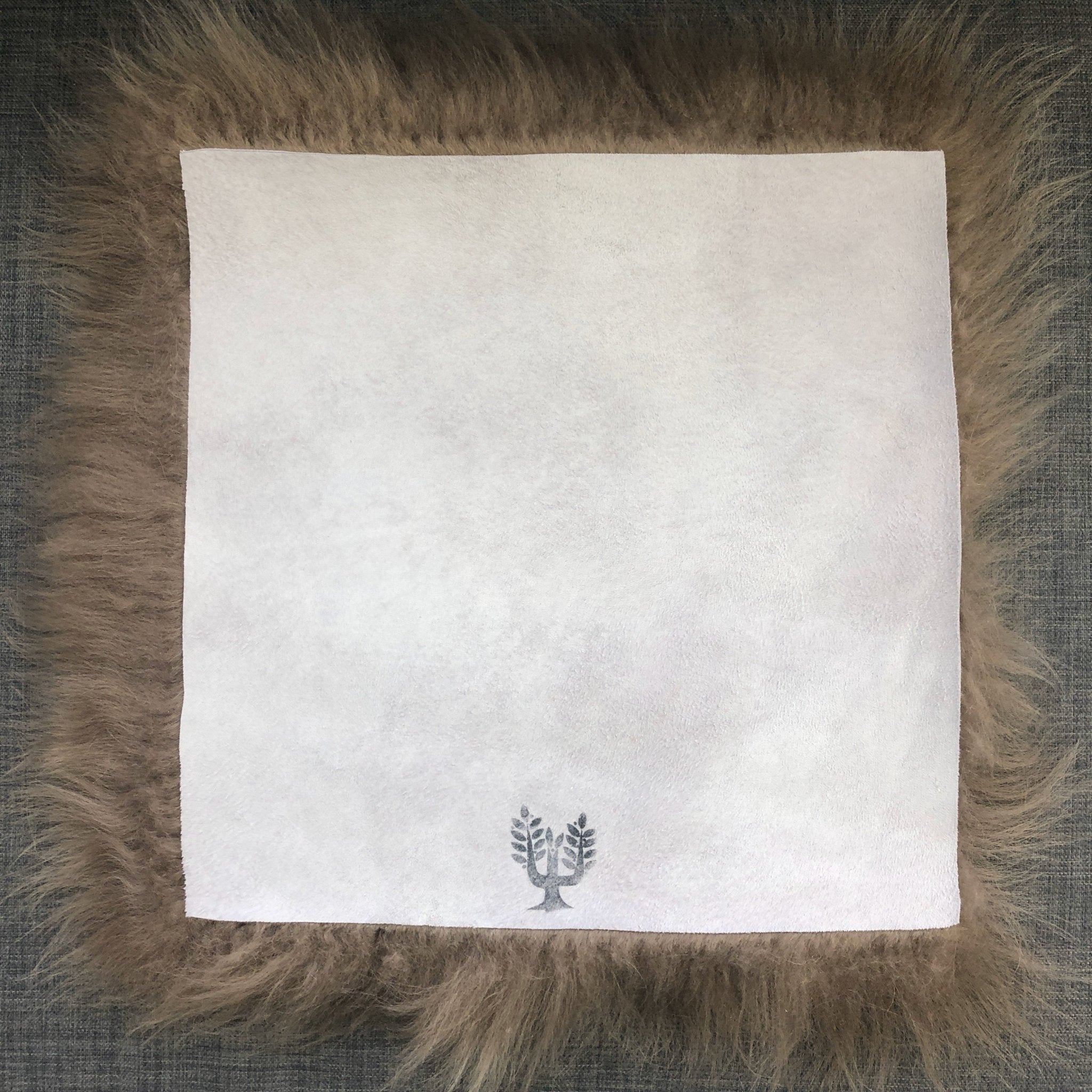 Icelandic Sheepskin Square Seat Cover 37cm Taupe - Wildash London