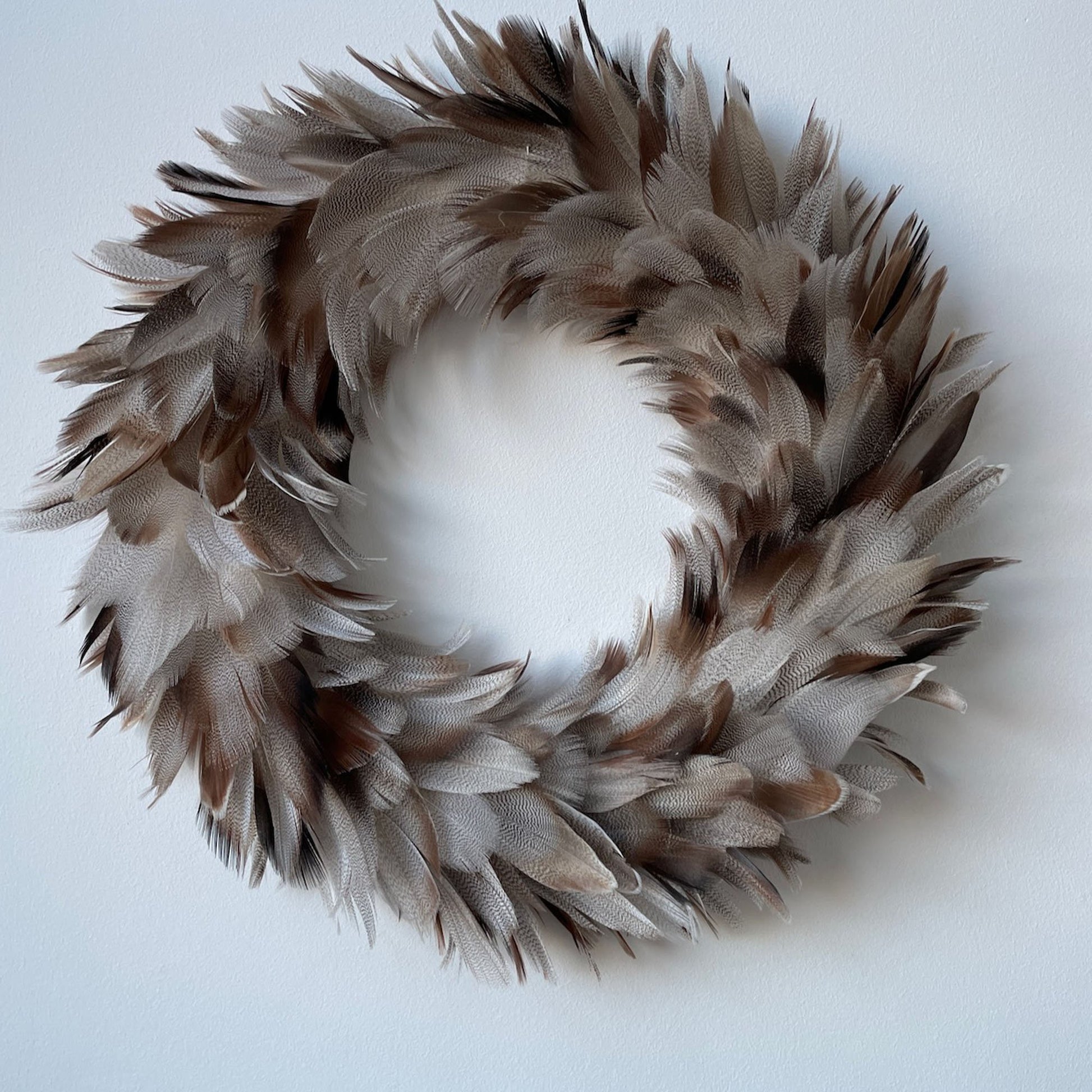 Natural Feather Wreath - Wildash London