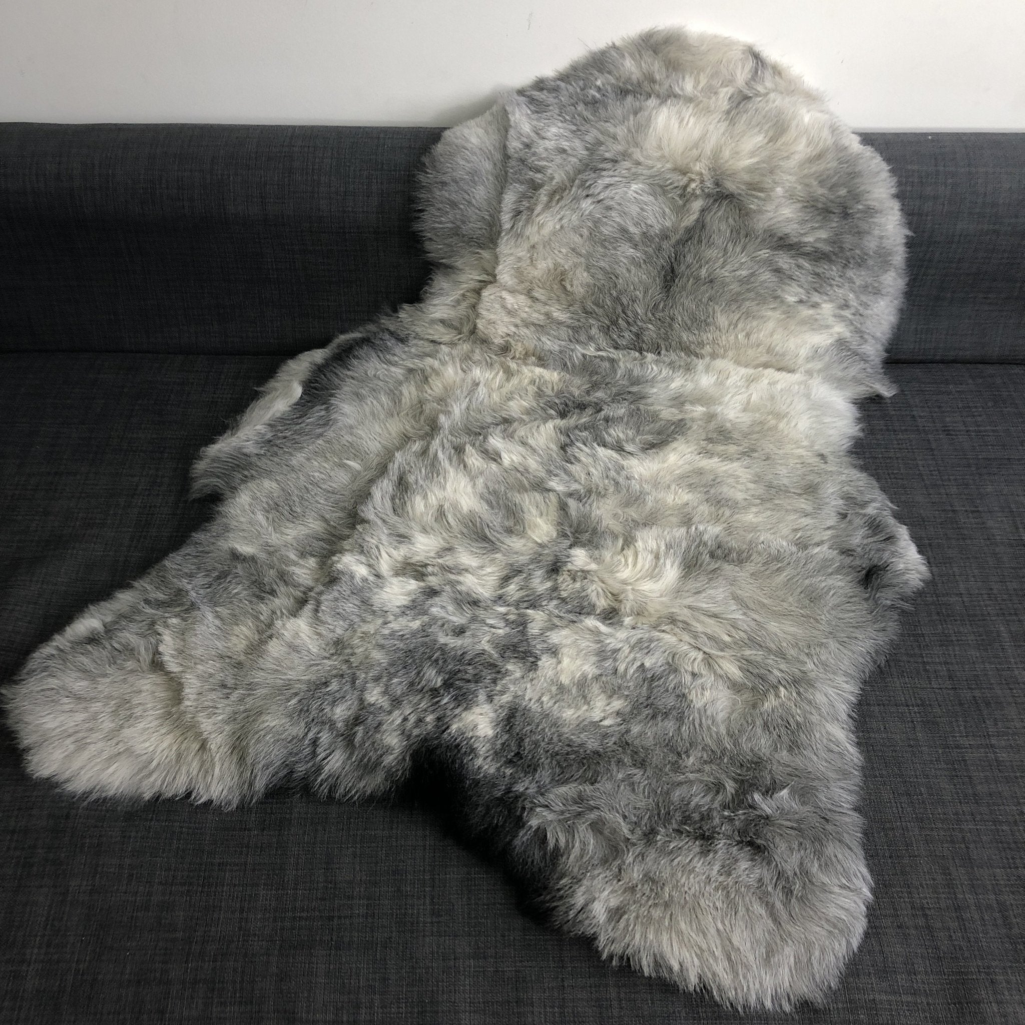 Natural Grey Icelandic Shorn 50mm Sheepskin Hide | Luxury Sheep Skin - Wildash London