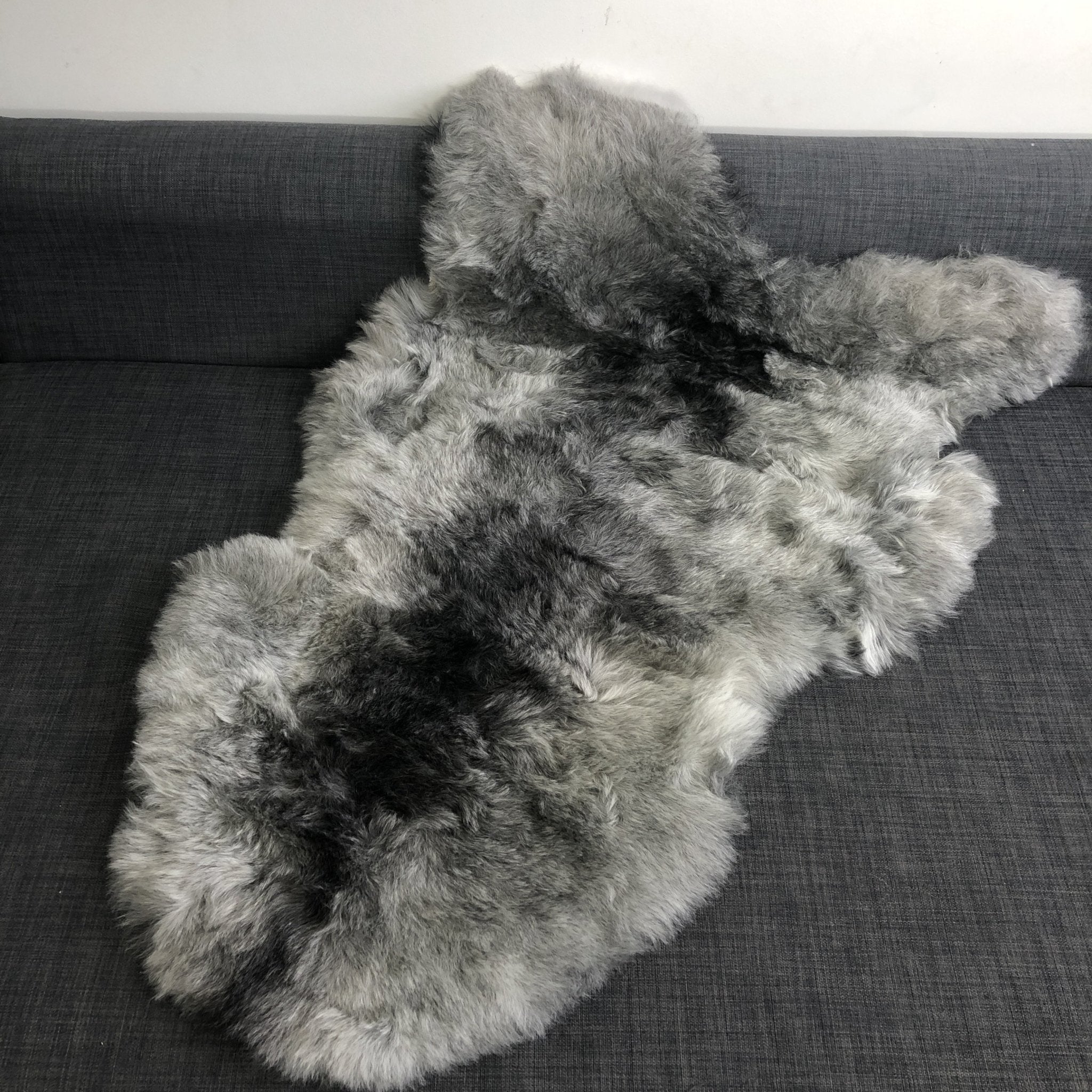 Natural Grey Icelandic Shorn 50mm Sheepskin Hide | Luxury Sheep Skin - Wildash London