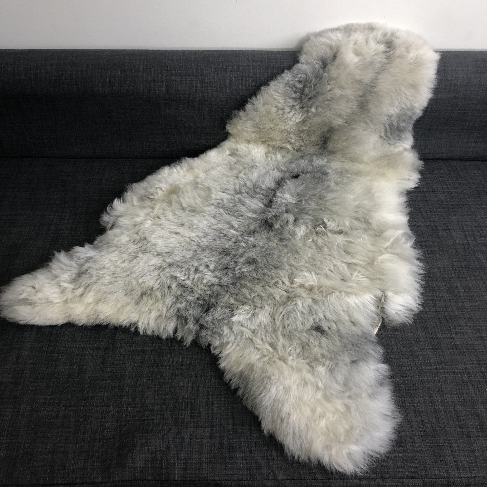 Natural Grey Icelandic Shorn 50mm Sheepskin Hide | Luxury Sheep Skin - Wildash London