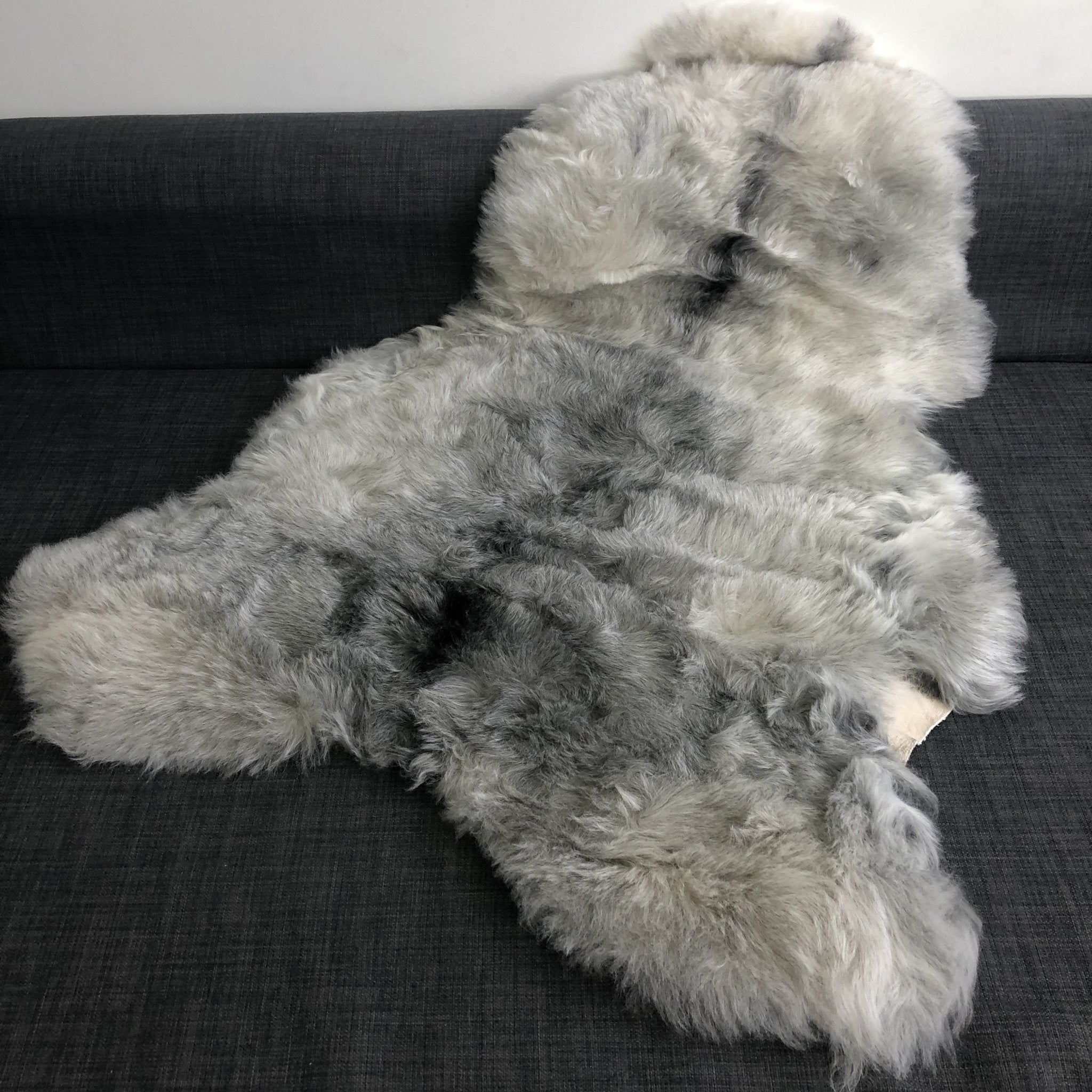 Natural Grey Icelandic Shorn 50mm Sheepskin Hide | Luxury Sheep Skin - Wildash London