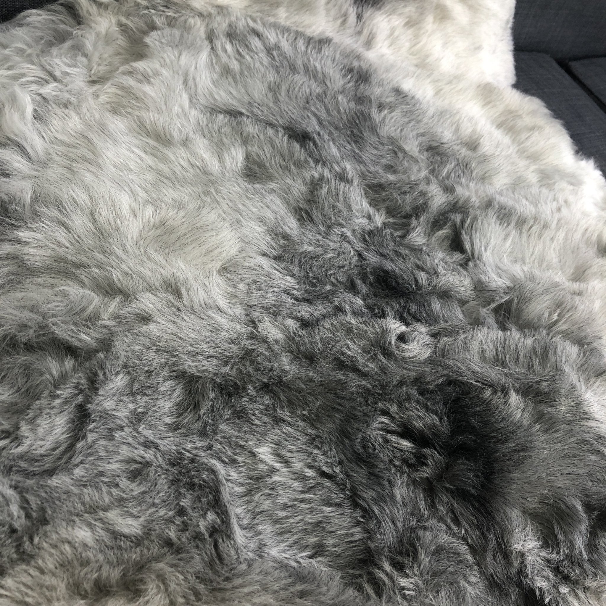 Natural Grey Icelandic Shorn 50mm Sheepskin Hide | Luxury Sheep Skin - Wildash London