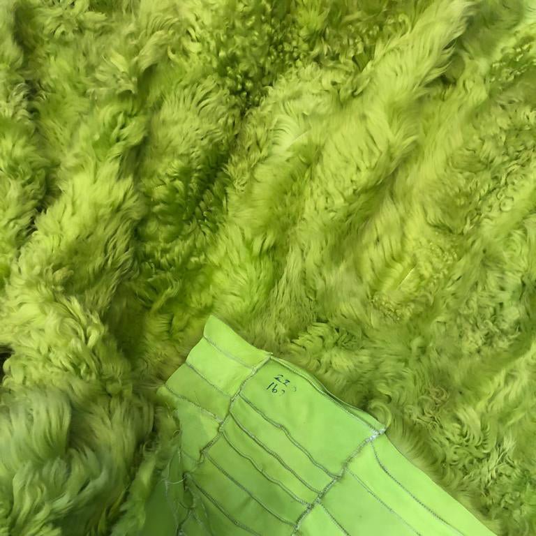 Pistachio Shearling Throw | Fur Blanket | Sheepskin Rug - Wildash London