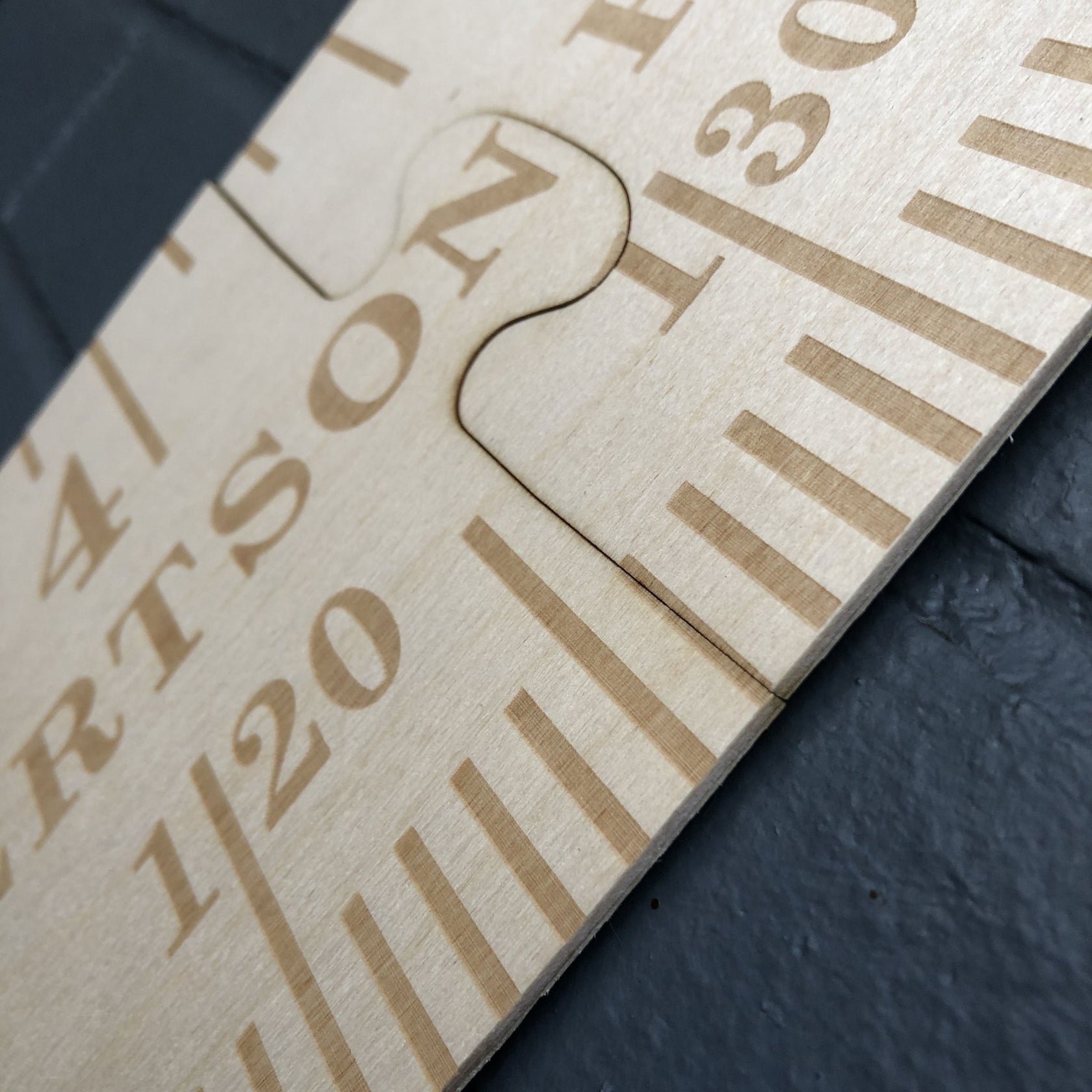Ply On The Wall! Kids Height Chart Personalised Laser Engraved Growt