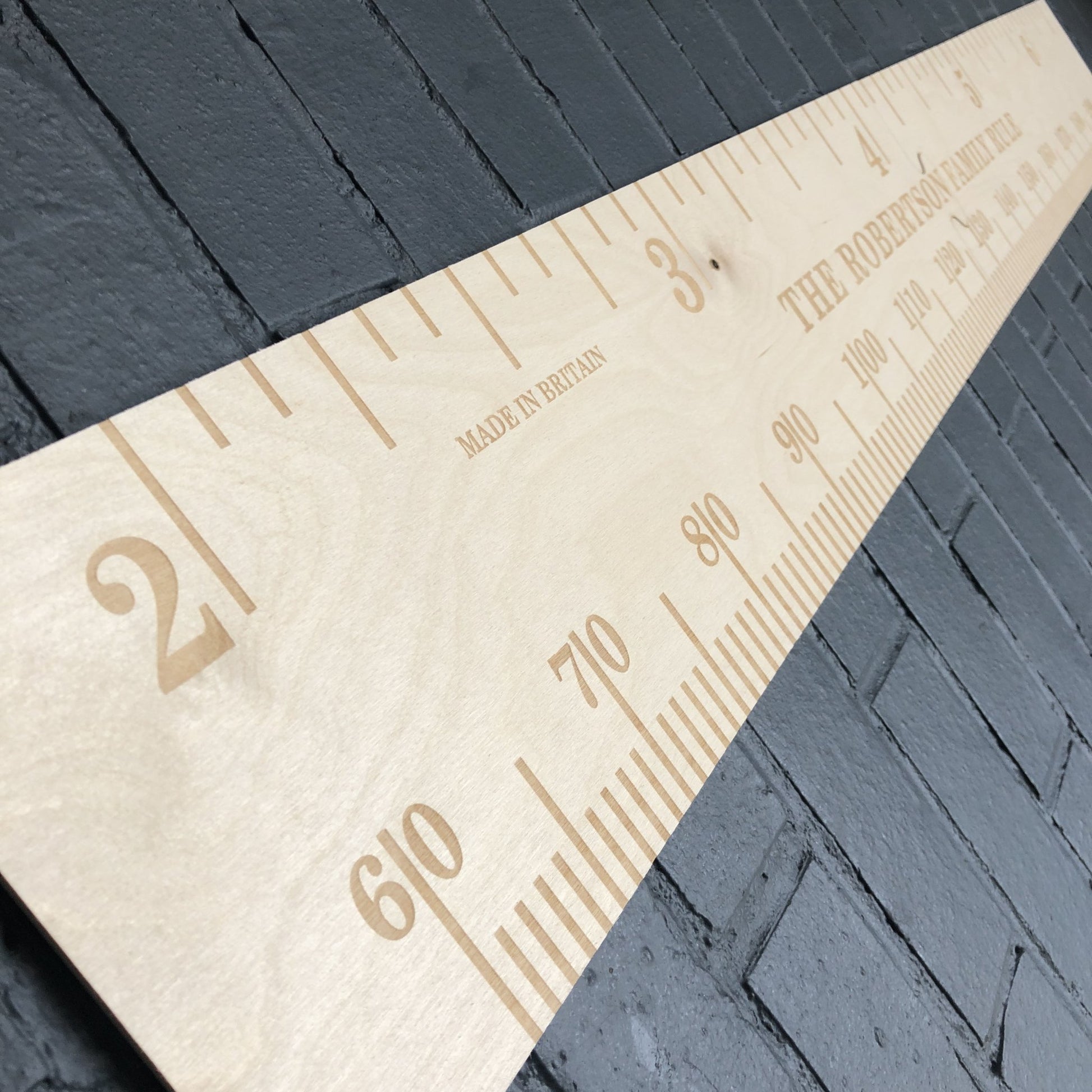 Ply On The Wall! Kids Height Chart | Personalised Laser Engraved Growth Chart Birch Ply - Wildash London