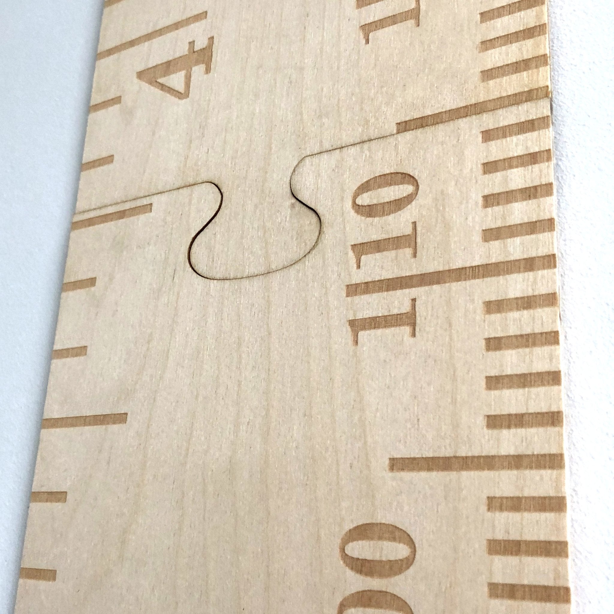Ply On The Wall! Kids Height Chart Personalised Laser Engraved Growt