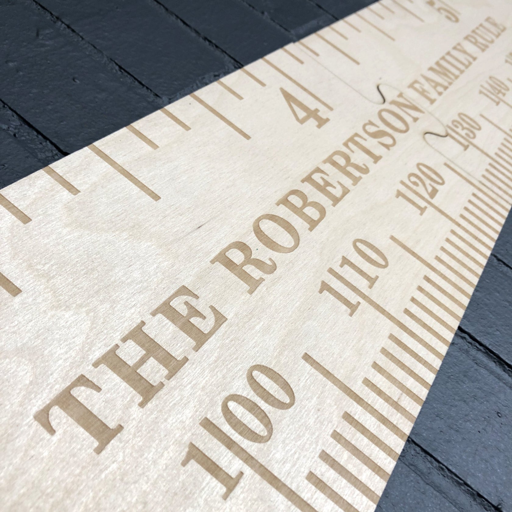 Ply On The Wall! Kids Height Chart Personalised Laser Engraved Growt