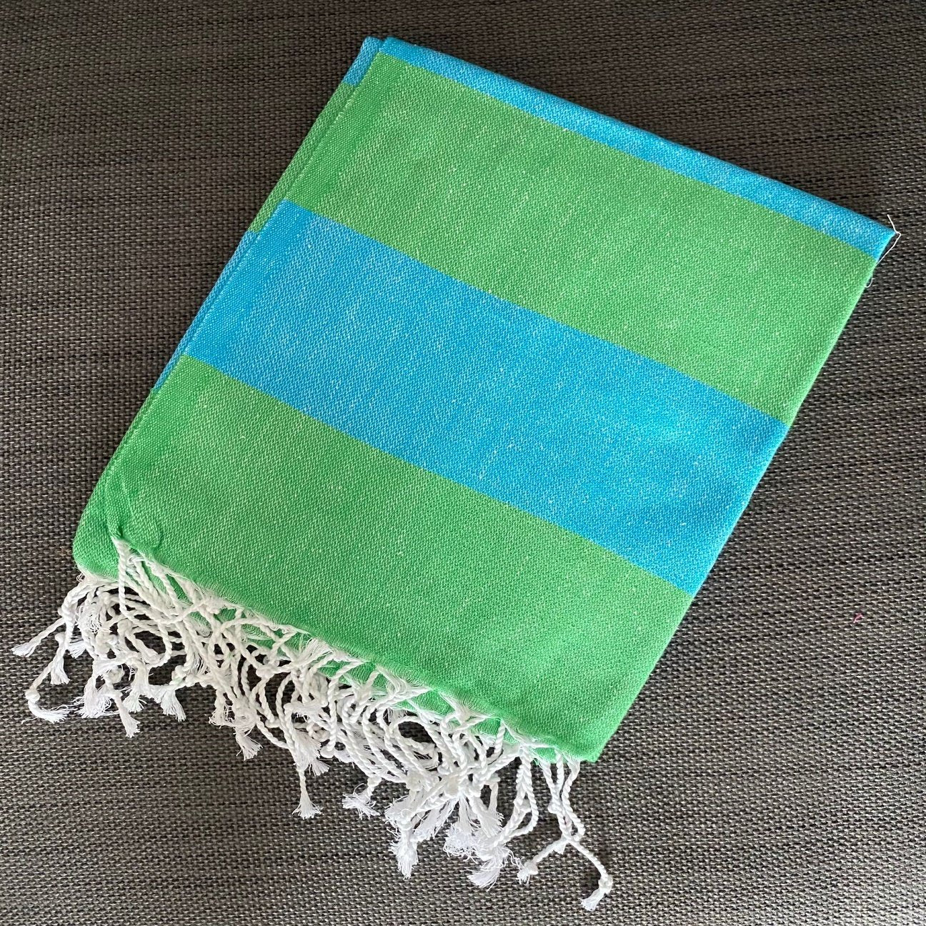 Roc Hammam Towel | Green & Blue - Wildash London