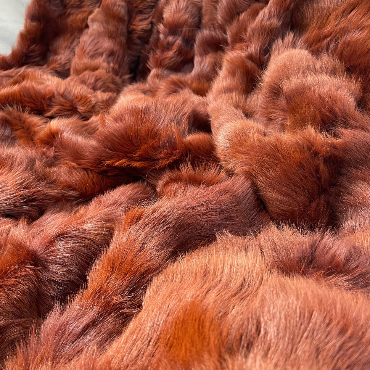 Russet Shearling Throw | Fur Blanket | Sheepskin Rug | JUB2202 - Wildash London