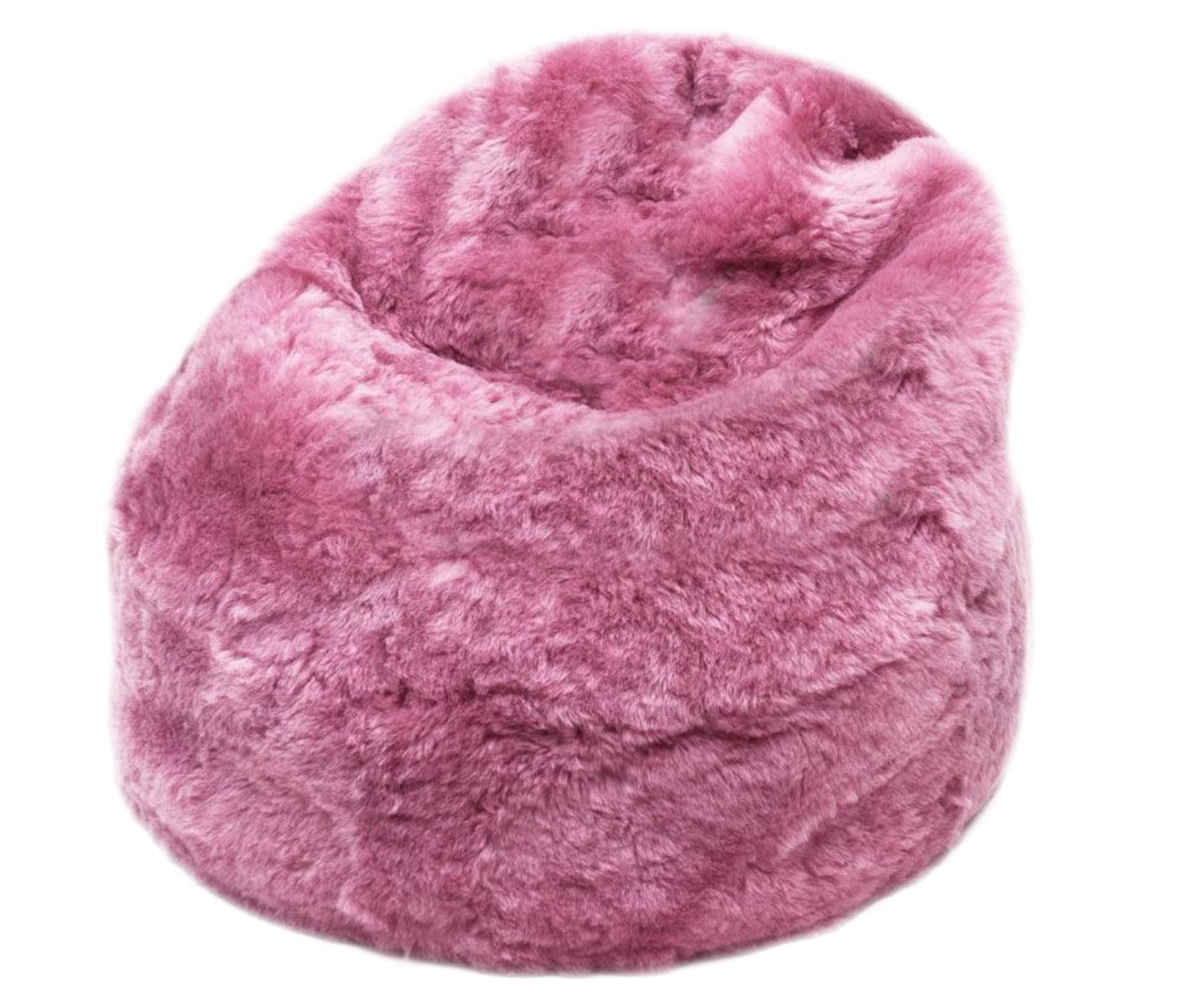 Sheepskin Beanbag Chair Icelandic Shorn Vintage Rose Sheepskin Bean Bag - Wildash London