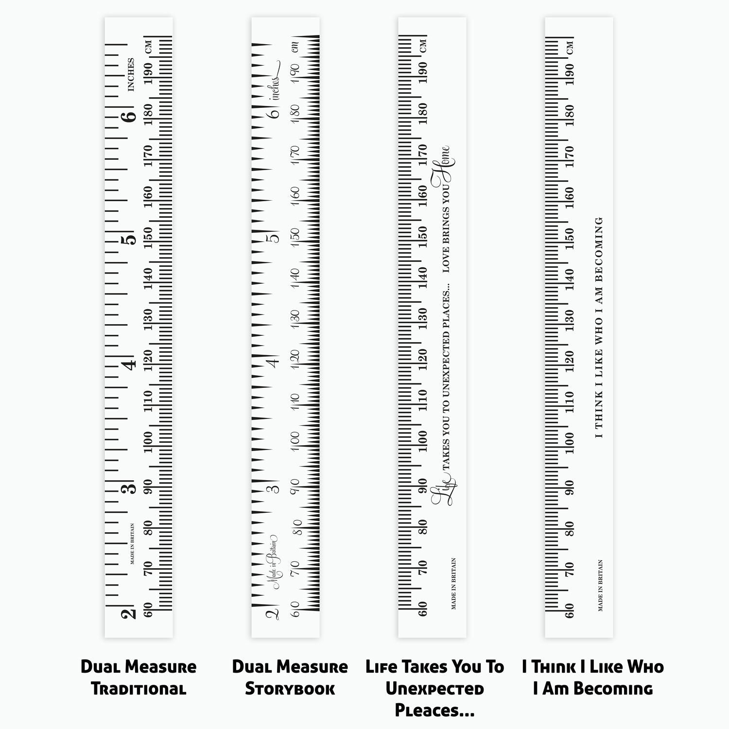 SlimJim Dual Measure Wooden Ruler Height Chart (Non-Personalised) - Wildash London