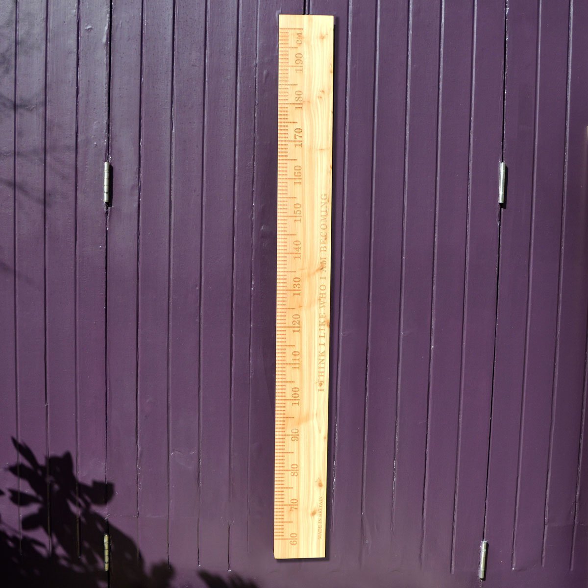 SlimJim PERSONALISED Wooden Ruler Height Chart Cedar - Wildash London