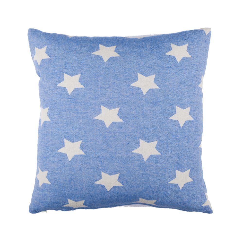 Starbright Cushion 45cm Royal Blue/Ecru - Wildash London
