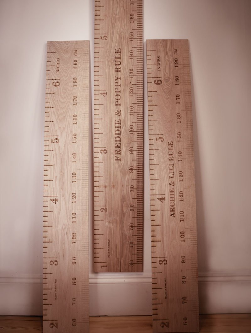 straight up kids ruler wooden height chart – Wildash London
