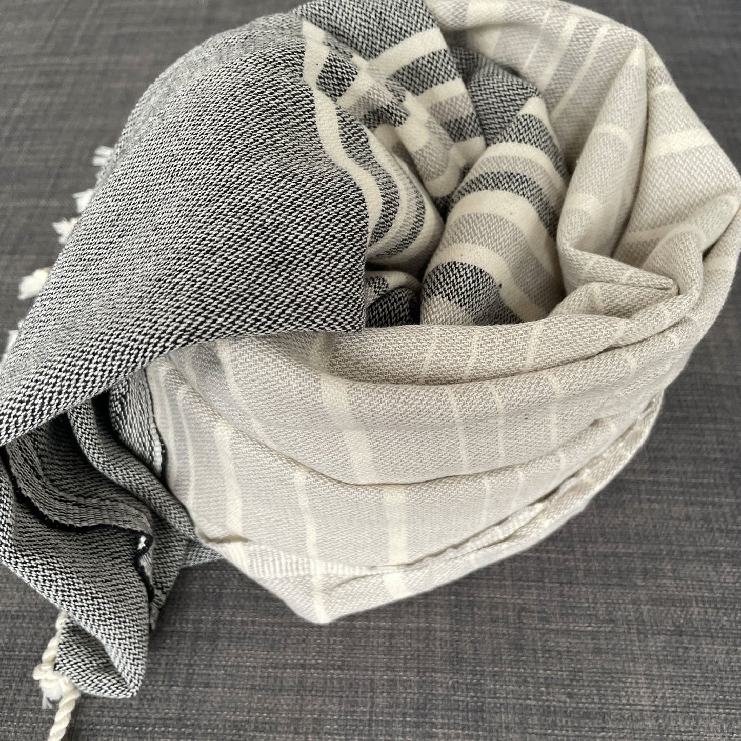 Striata Hammam Towel | Greys - Wildash London