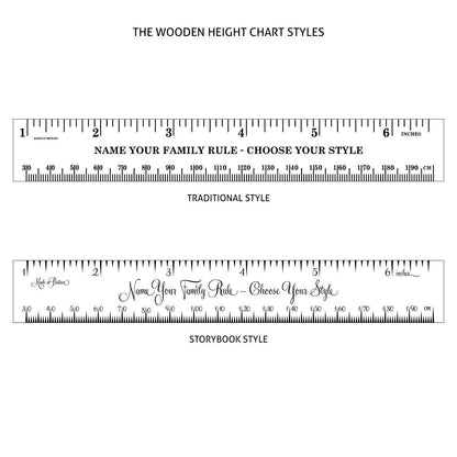 SuperLux Kids Wooden Ruler Height Chart - Wildash London
