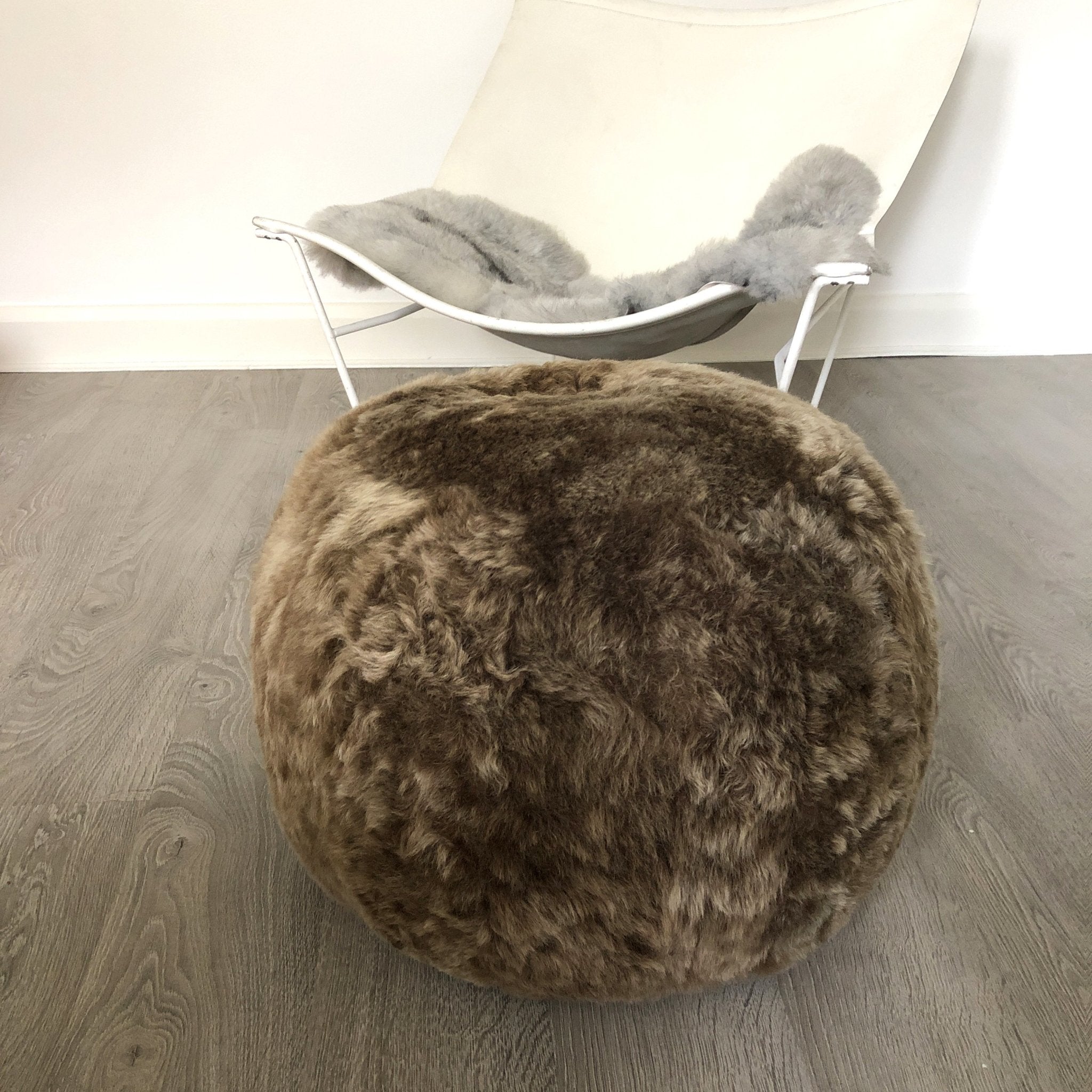 The Boule Icelandic Sheepskin Pouffe - Wildash London