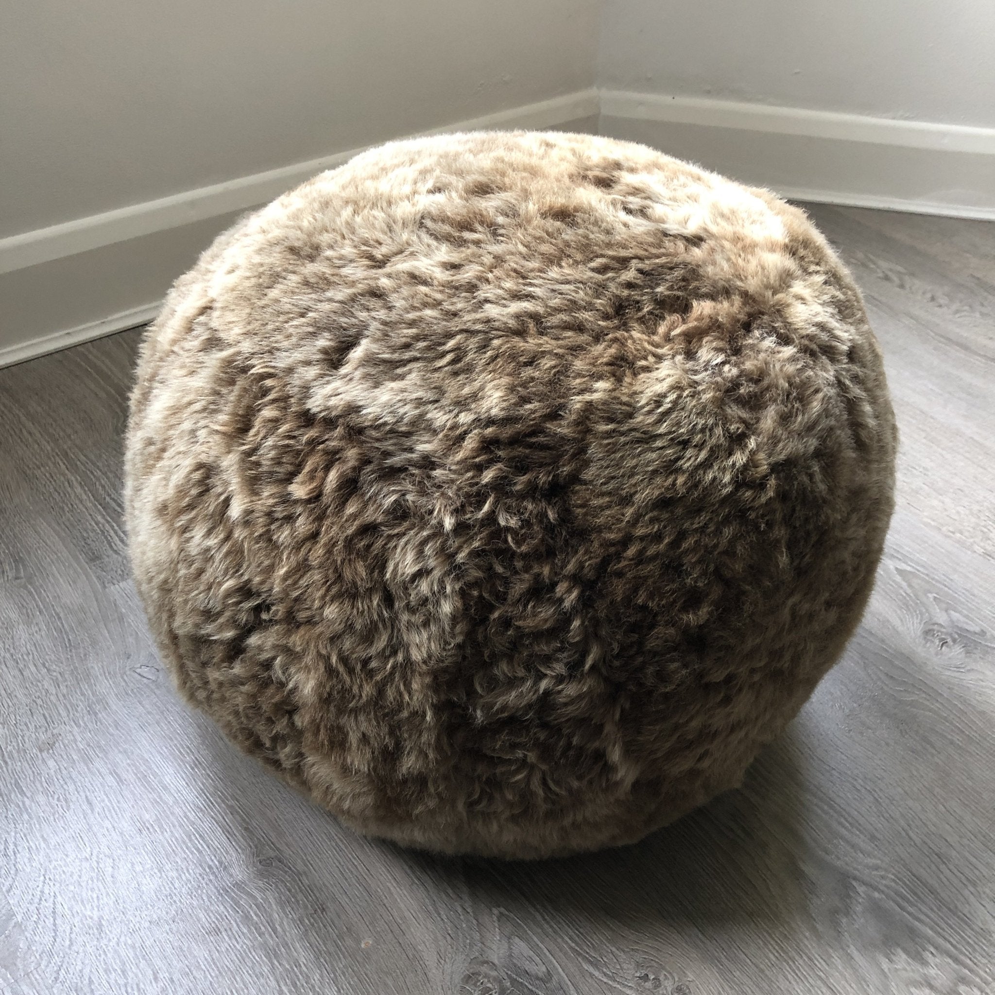 The Boule Icelandic Sheepskin Pouffe - Wildash London